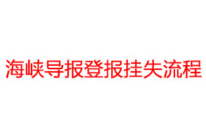 海峽導報登報掛失流程